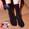 Women Stockings Elegance Oil-Treated Comfortable Solid Color Comfy Mid-Tube Socks Cute Smoothing Elegant Shiny Sheer Hosiery