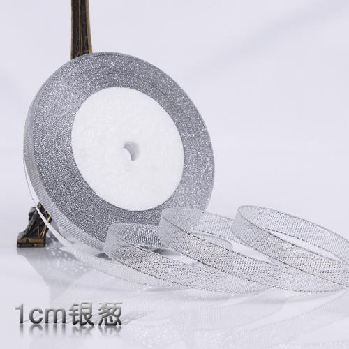 22metrů Rolka Zlatá Stříbrná Třpytky Saténová stuha Řemeslné Svatební Dekorativní DIY Organza Cibulové stuhy Mašle Vánoční dárkové potřeby