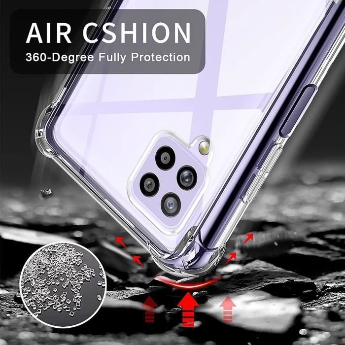 Coque de protection - BOOLING - pour Samsung Galaxy A22 4G - Silicone Antichoc - Transparent - Coins renforcés