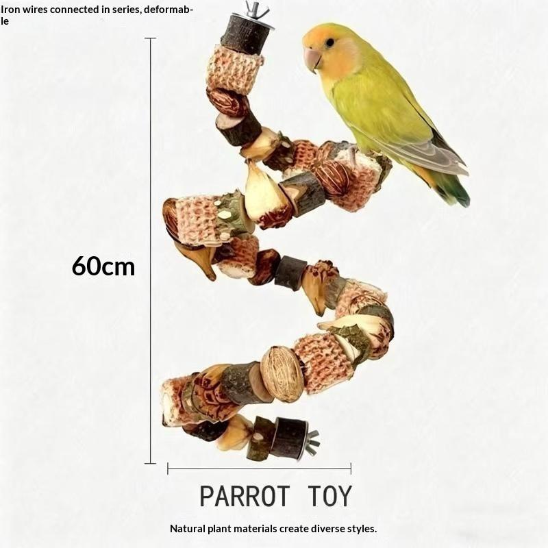 Hamster Toy Hamster Golden Bear Foraging Gnawing Grinding Teeth Wooden Bite String Snack Box Hamster Landscaping Supplies