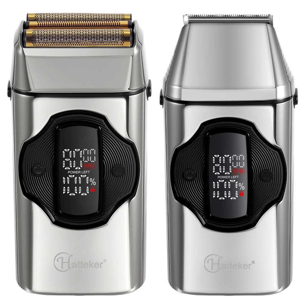 Hatteker 2-in-1 Electric Shaver & Hair Trimmer for Men Multi-Speed Adjustable Razor with Waterproof Design Long-Lasting Battery & Skin-Care System