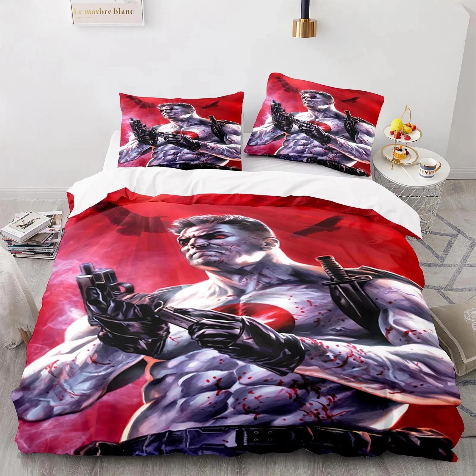 

Comforter Game Bloodshot Blood Warrior Bedding Set Boys Girls Twin Queen Size Bed Kids Adult Home Textileextile Comforter (quilt)-EU Single(135*200cm)3pcs