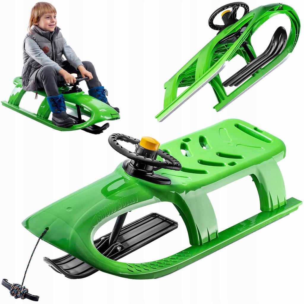 KADAX Plastic Sleds with Steering Wheel Sled Nartosanki Slider Downhill