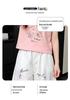 Sommer-Cartoon-T-Shirt & Weitbeinige Hosen Set für Mädchen - Stylisches Lässiges Zweiteiler für Mittlere & Große Kinder, Kollektion 2026.