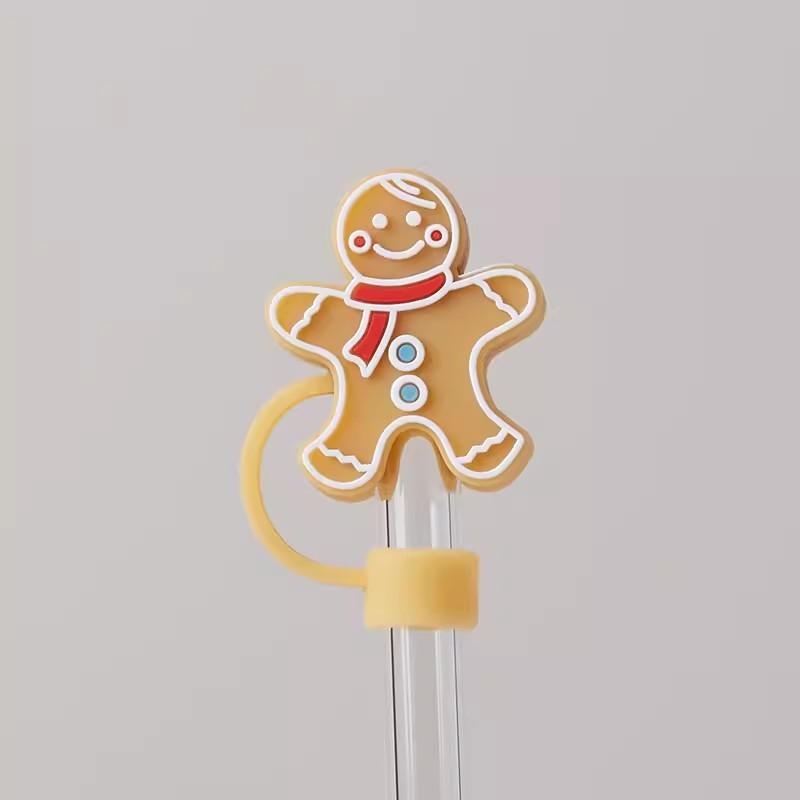 Cute Strawberry Straw Cover Caps For Stanley Cup 40 oz Tumbler Accessories Kawaii Silicone Straw Toppers Cap For 10mm Straws