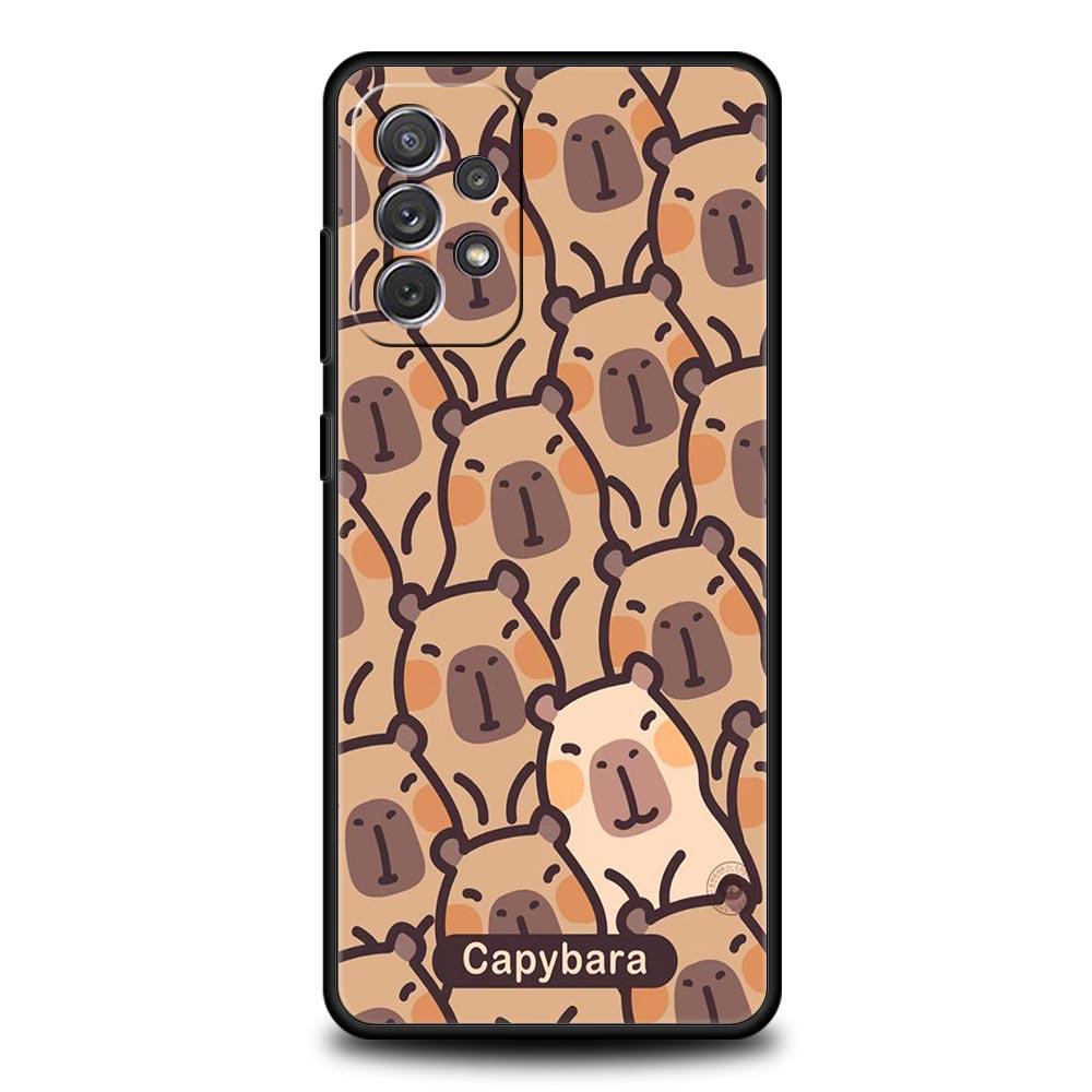 Cartoon Capybara Couple Paired Case for Samsung A51 A71 A21S A12 A11 A15 A25 A31 A41 A23 A33 A53 A73 A05S A13 5G A35 A55 Cover