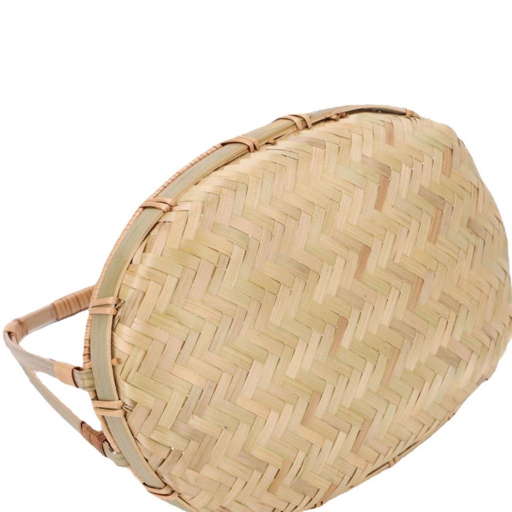 Multi-Use Bamboo Woven Basket: Handbag, Snack Holder, Fruit Tray, and Pastry Organizer