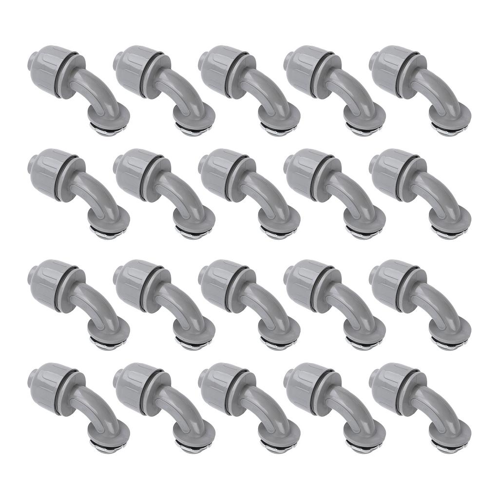 20PCS Liquid Tight Connector 3/4 Inch NPT 90 Degree Conduit Fittings for PVC Flexible Non Metallic E