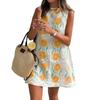 European Style Women Clothing Summer Casual Round Neck Sleeveless Tank Maxi Dress