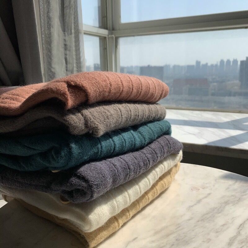 Women's Korean Style Loose Sleeveless Knitted Sweater Cardigan Vest Preppy Style Knitwear Cardigan Outerwear