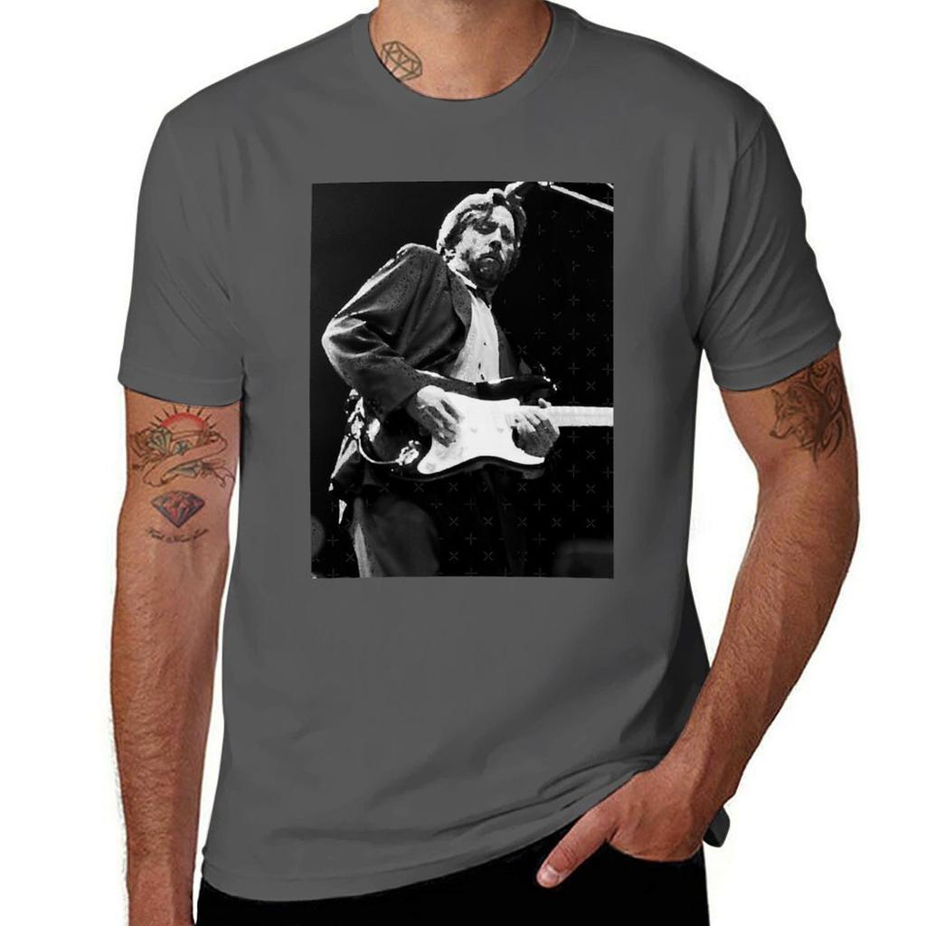 Eric Clapton Bw Photograph Tshirt Casual Loose Fit Short Sleeve Tshirt