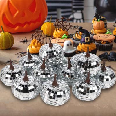 12x Mini Künstliche Kürbisse Thanksgiving Deko Glitzer Klein Dekoschaum für Party
