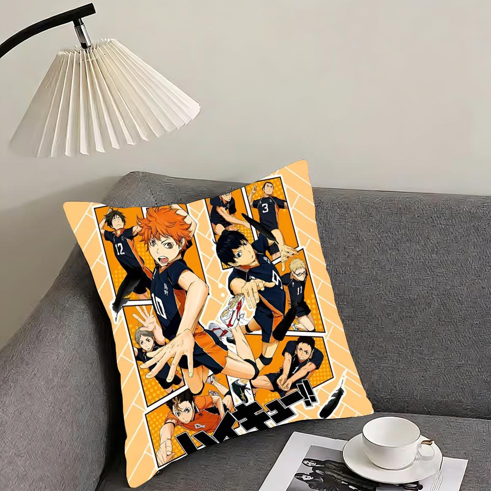 Poszewka na poduszkę Haikyuu Dwustronna pluszowa poszewka na poduszkę – Do samochodu, sofy, sypialni, idealna na prezent.