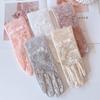 Sunscreen Gloves for Ladies Spring Summer Heat Insulation Ice Silk Lace UV Thin Electric Car Driving Non-slip Breathable Cool
