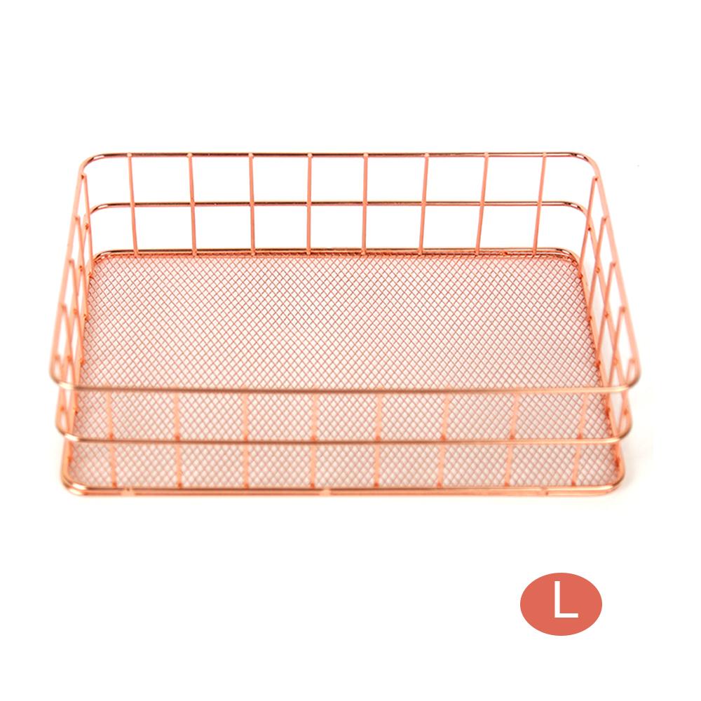 

Корзина-органайзер для макияжа в скандинавском стиле, розовое золото, Iron Art, набор кистей для подводки глаз, чашка для хранения, туалетный столик, косметический органайзер