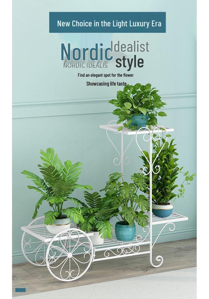 Suolunuo Iron Plant Stand for Indoor/Outdoor Gardening - Perfect for Bedroom, Living Room, Sunroom, Balcony, and Pothos.