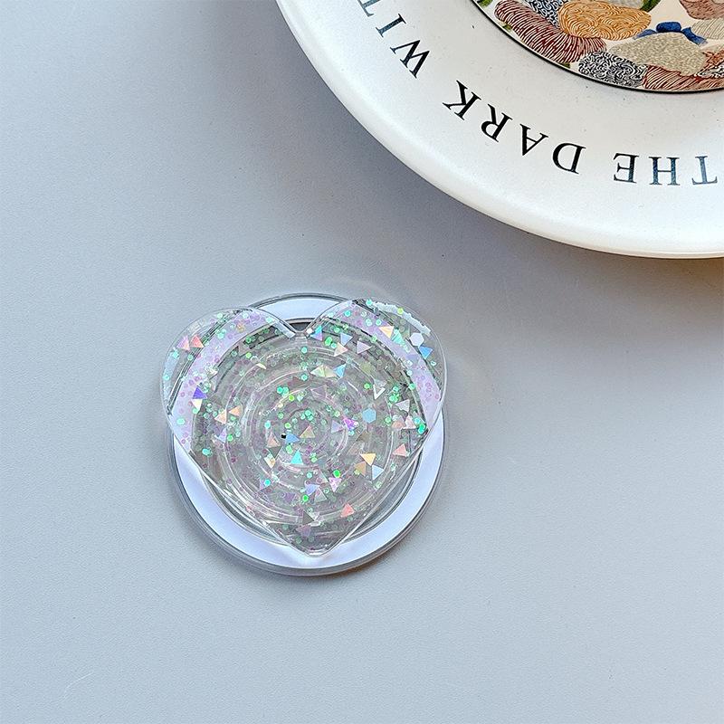 Sequin Glitter Love Magnetic Paste Mobile Phone Airbag Bracket Heart Ring Niche Girl Decoration
