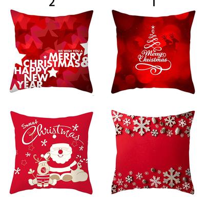 Weihnachts-Themen-Kissenbezüge Auto Zubehör Büro Santa Claus Wohnzimmer Sofa Hause Kissenbezüge