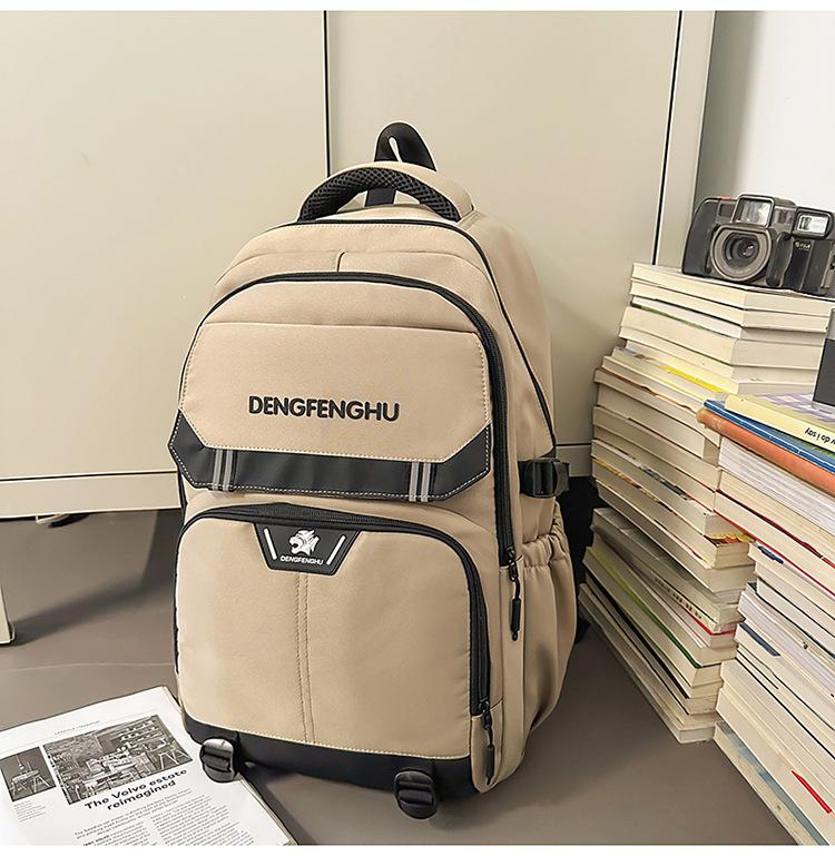 Schoolbag Korean ins new high-value retro fresh trendy cool niche design backpack couple lightweight travel backpack