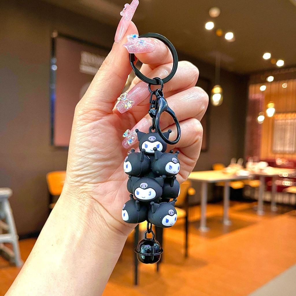 Bedårande Gris & Panda Stapelleksak Hängsmycke Nyckelring - Sött Par Bilväska Tillbehör, Perfekt Liten Gåva