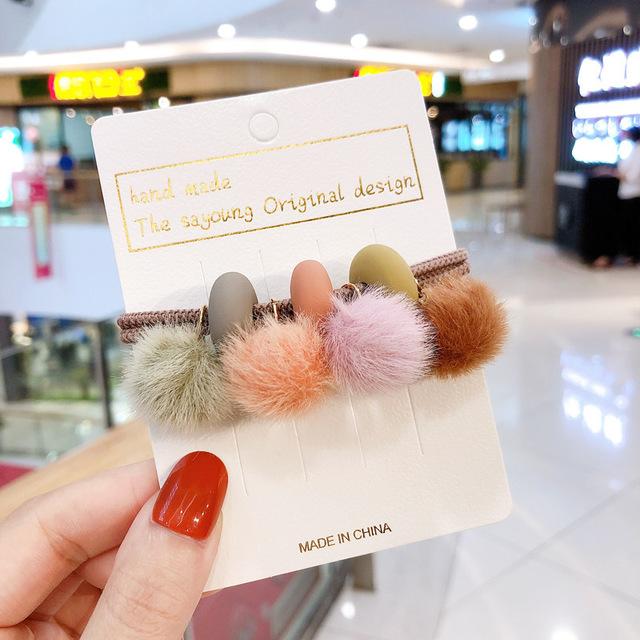 Korean Simple Scrunchie Women Girls Elastic Hair Rubber Bands Accessories Tie Hair Rope Ring Holder Ornaments Headdress