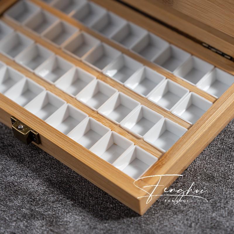 36-Grid Nail Art & Watercolor Mixing Palette Box