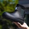 New Rain Shoes Men's Short Tube Fashionable Non-slip Waterproof Chef Work Water Shoes Velvet Thick-soled Wear-resistant Rain Boots