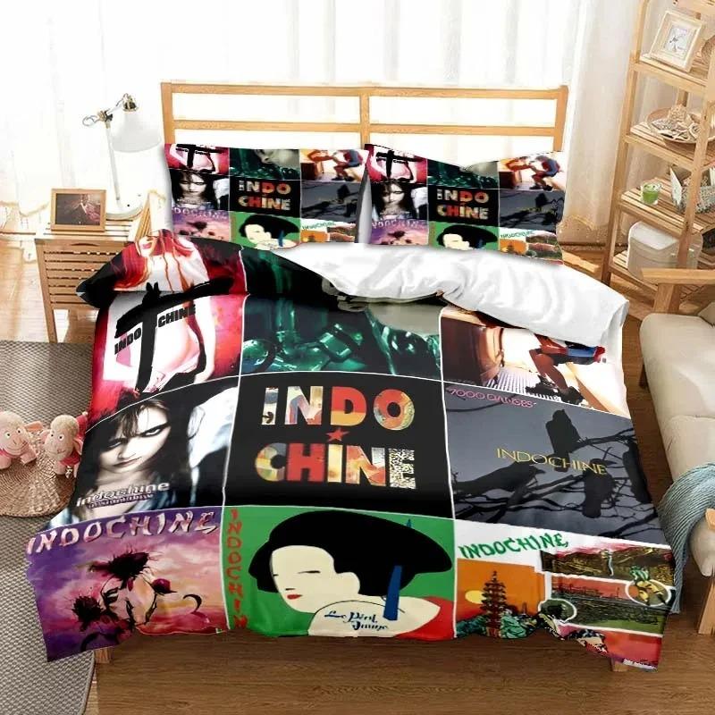 New Indochine Rock Band Bedding Set,Duvet Cover Comforter Bed Set Quilt Cover Pillowcase,King Queen Twin Size Boys Girls Adults