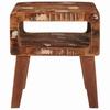 Side Table Brown 40 X 32 X 46 Cm Solid Reclaimed Wood