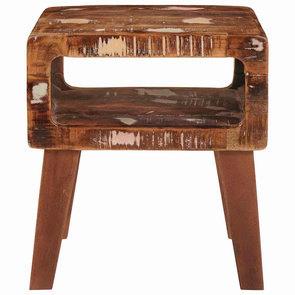 Side Table Brown 40 X 32 X 46 Cm Solid Reclaimed Wood