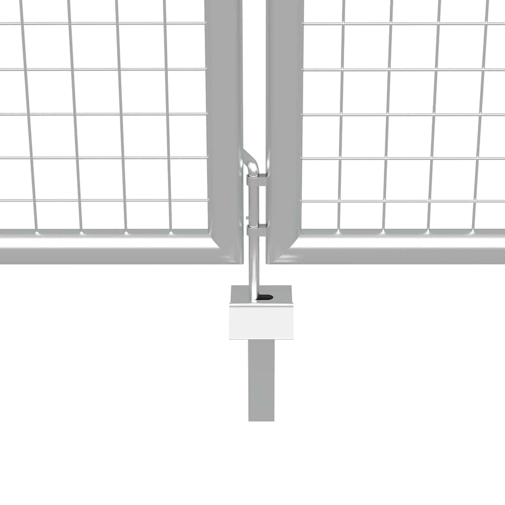 Vidaxl Galvanized Steel Garden Gate 400X200 Cm Silver