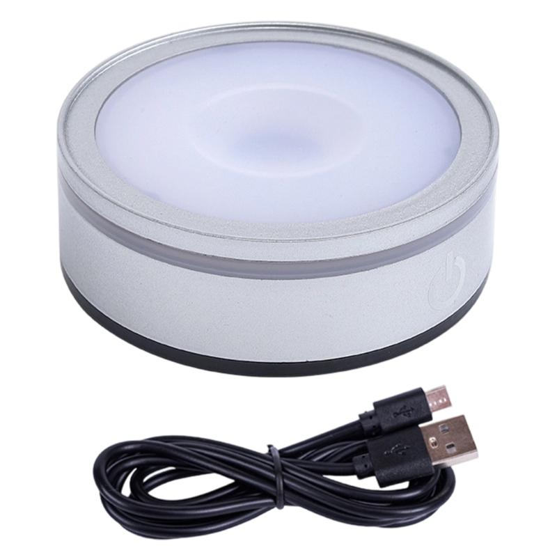 Multiple Color Changing Touch Control LED Crystals Lamp Base with Adjustable Brightness for Atmospheres Lighting