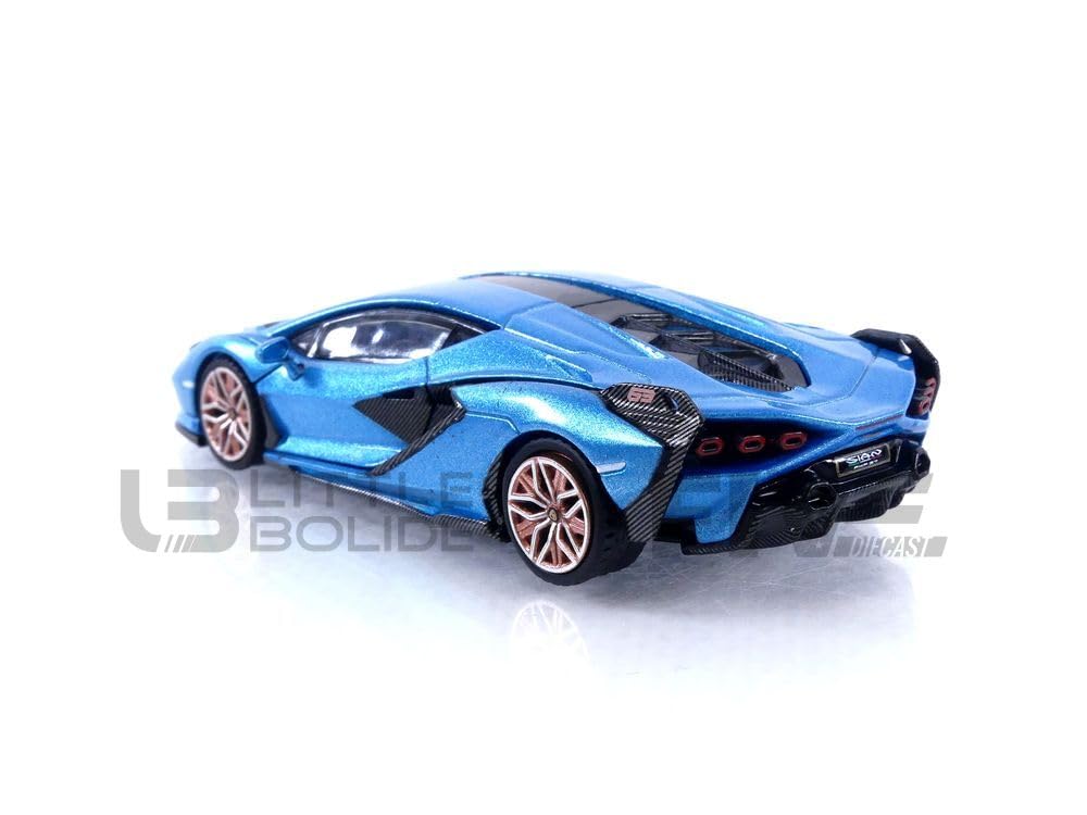 TrueScale Miniatures MINI GT Lamborghini FKP 37 Blu Aegir Drive Finished Model 1/64 Sián Left-Hand