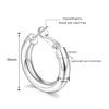 30/40/50mm Circle Hoop Earrings for Women, Classic Stainless Steel 18k Gold Plated Minimalist Jewelry Hypoallergenic