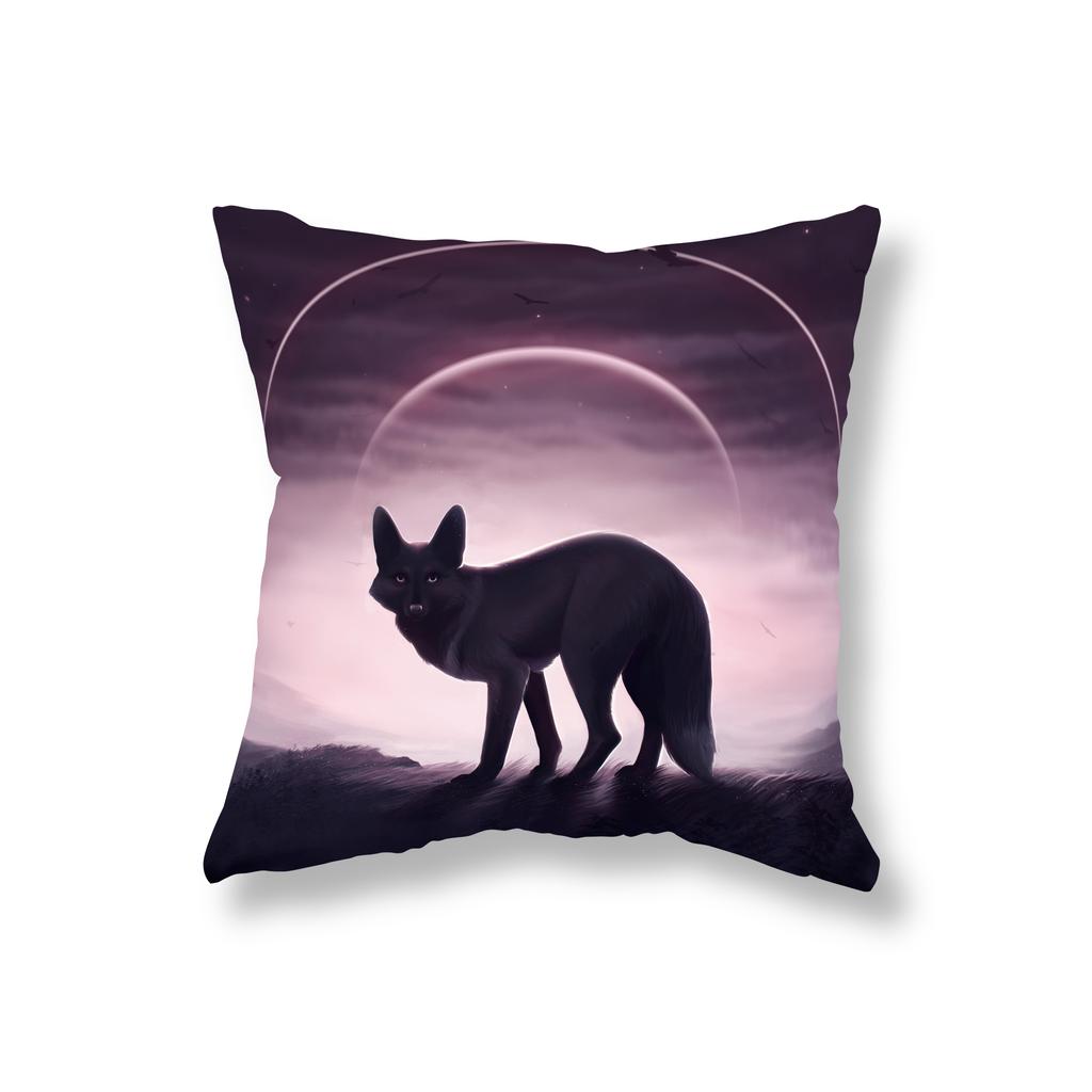 Cute Little Fox Throw Pillow Cover Animal Pillow Cover Sofa Car Decor Office Game Chair Cushion Cover Room Home Decor