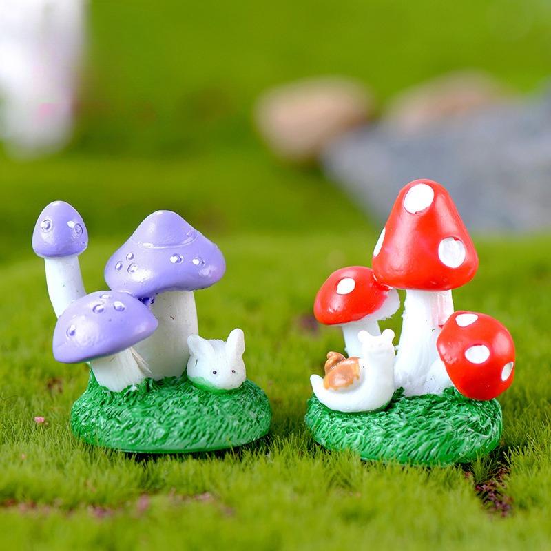 Small Decor Statues for DIY Miniature Landscape & Terrarium 4PCS