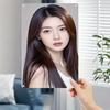 D Flat Metal Sign Beautiful Asian Girl Long Straight Brown Hair White Top Vintage Rustic Wall Art Home Decor