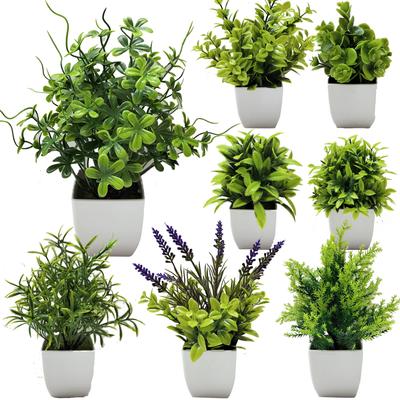 Piante Artificiali in Plastica Bonsai Alberello Vaso Pianta Finta Pianta in Vaso Fiore Decorazione Tavolo Casa Stanza Composizione Giardino Ornamenti