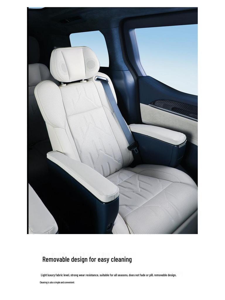 Zeekr 009 Leather Armrest & Aisle Protection Cover for Second Row - Car Interior Upgrade Accessory