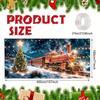 1 Festive Christmas Train and Tree Garage Door Banner Vibrant Holiday Scene Christmas Decoration