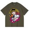 230 g/m² 100% Baumwolle Kettensägenmann V4 Denji Pochita Aufdruck Unisex Schweres Baumwoll-T-Shirt