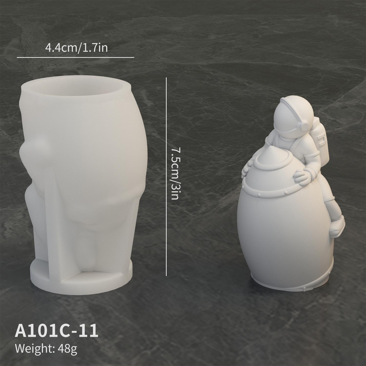

A101C-11 Astronaut Rocket Shape DIY Silicone Fondant Mold Cake Decorating Tool (BPA Free,No FDA) Type A