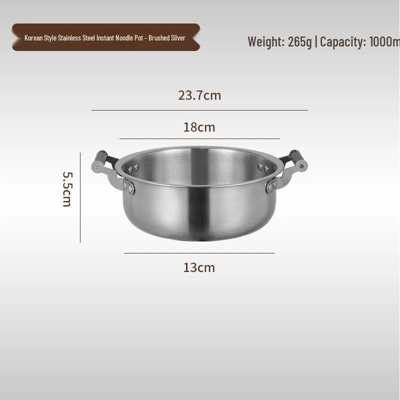 Commercial Retro 304 Stainless Steel Double-Ear Spicy Noodle Pot for Luosifen, Rice Noodles, and Beef Offal