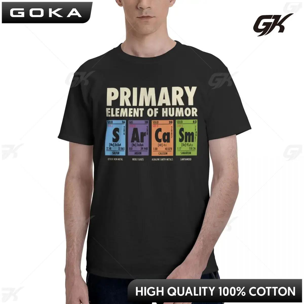 

Primary Elements Of Humor Sarcasm Graphic Printed T Shirt Short Sleeve Gifts TShirts For Men Women Graphic Y2K Tops 4XL