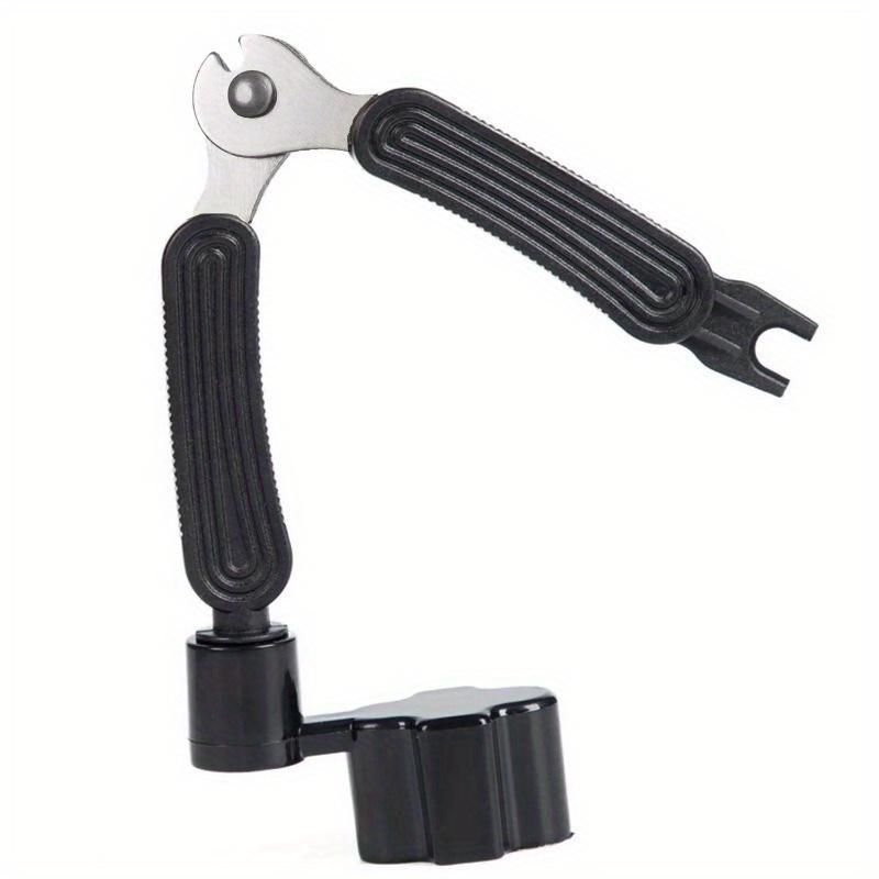 5pcs Guitar String Winder String Cutter Bridge Pin Puller 3 IN 1String Peg Winder Guitar Repair Tool Black