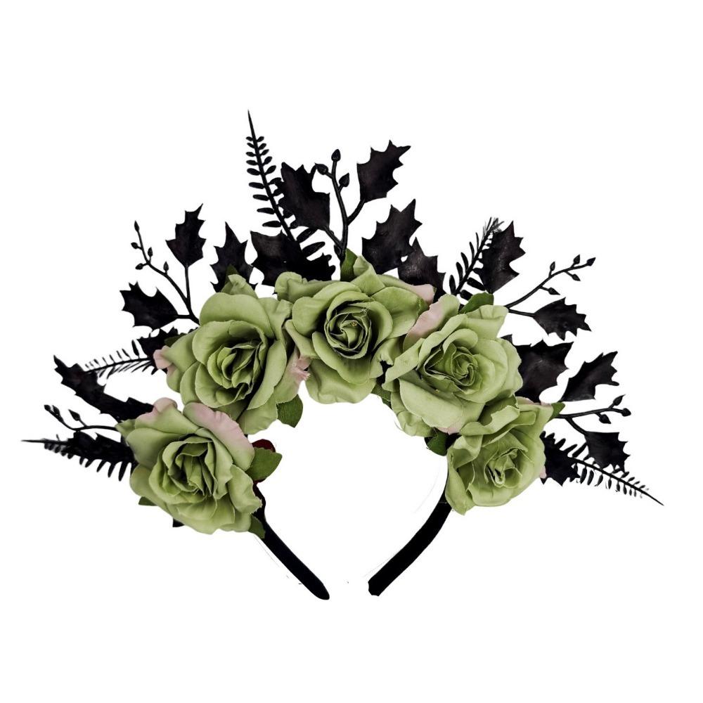 Vintage Artificial Flower Headband Simulated Crown Hair Hoop for Gift Hair Accessories
