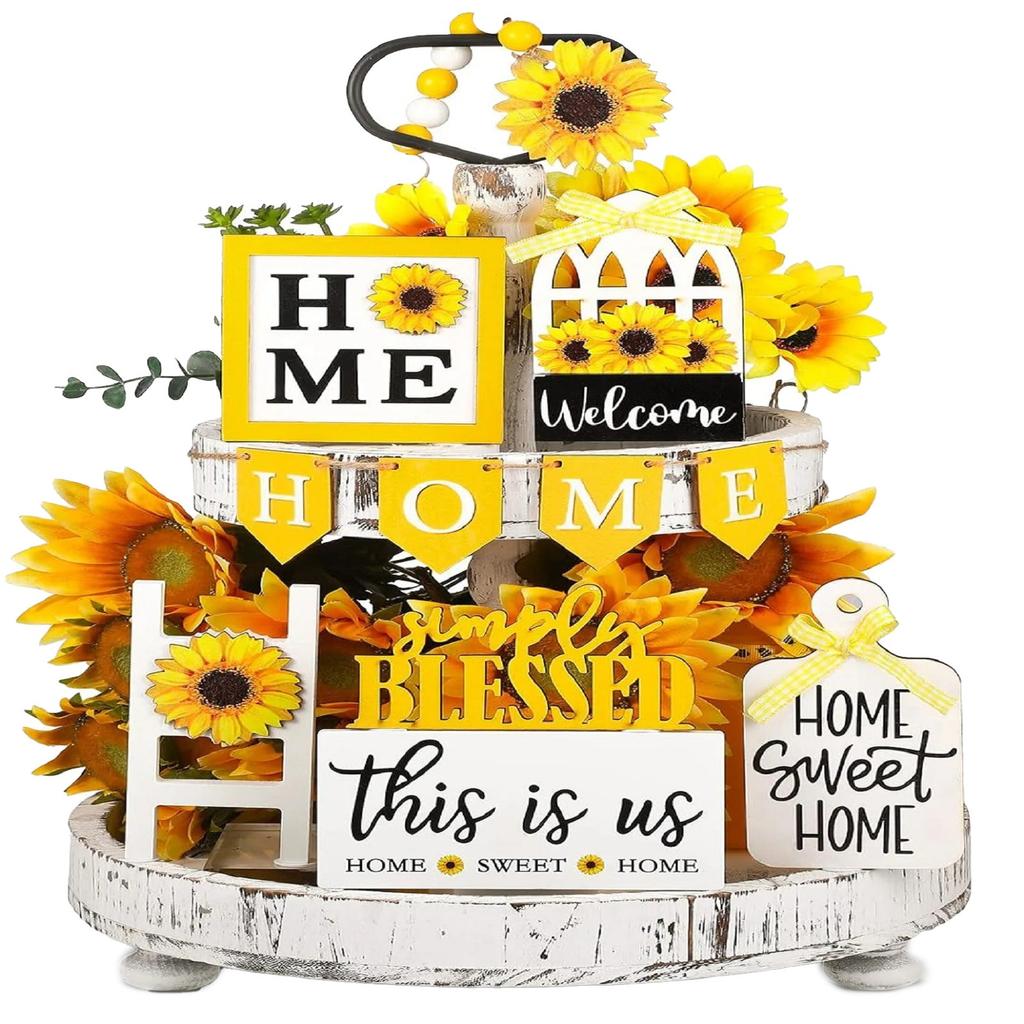 Farmhouses Layered Tray Decoration HOME Home Wooden Plaque Party Decoration