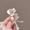 Flower Gold Brooch Female Niche Design Anti-Light Pin Buckle Premium Collar Versatile Needle Clothing Accessories Corsage Female