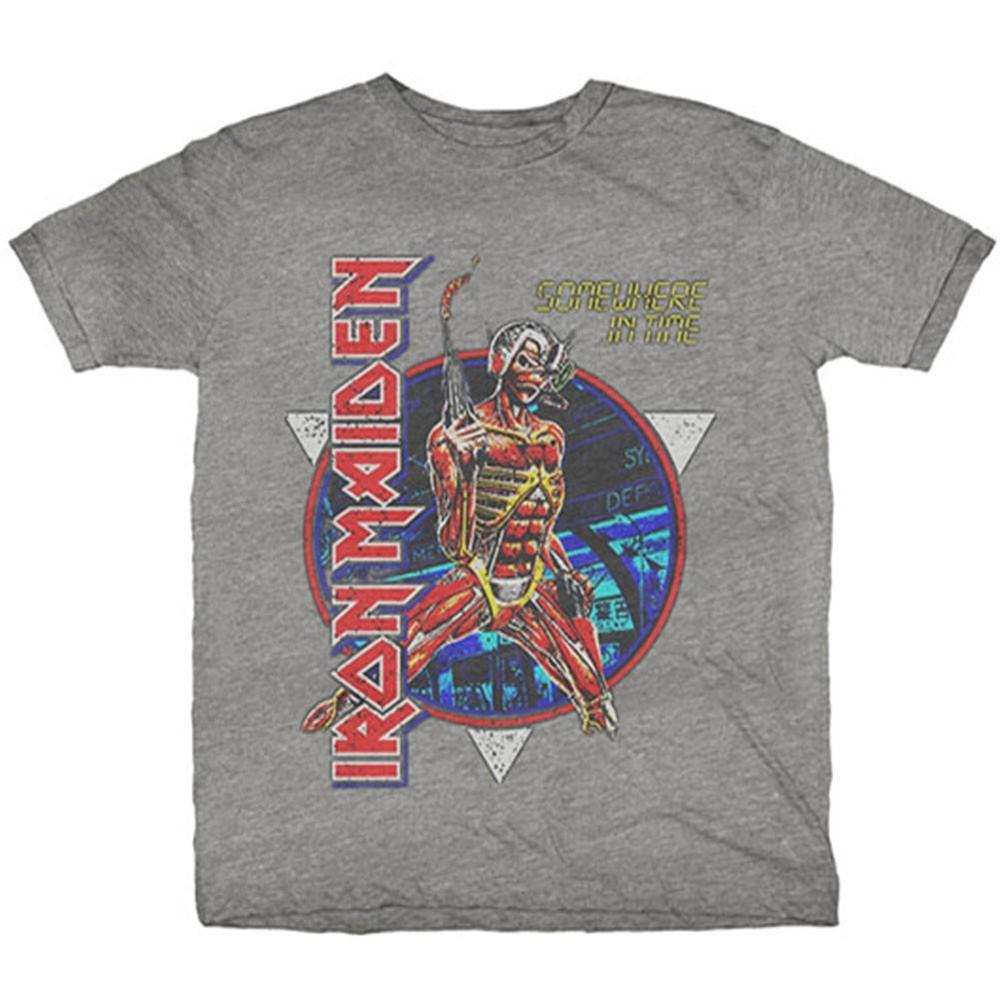 

Men s Iron Maiden Somewhere In Time Slim Fit T-shirt Grey M