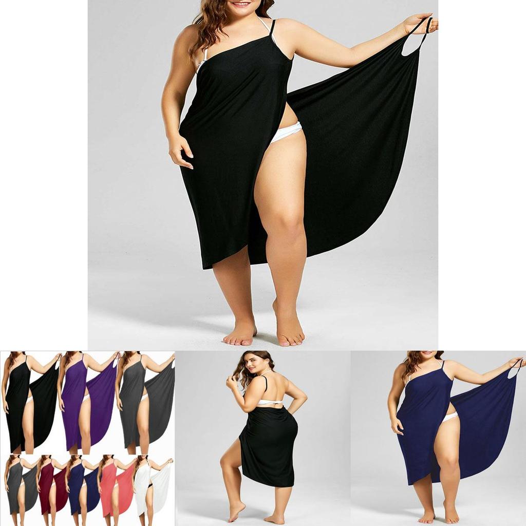 Scarf Women Swimwear Beach Cover Up Wrap Sarong Sling Skirt Maxi Dress Plus Size Dresses